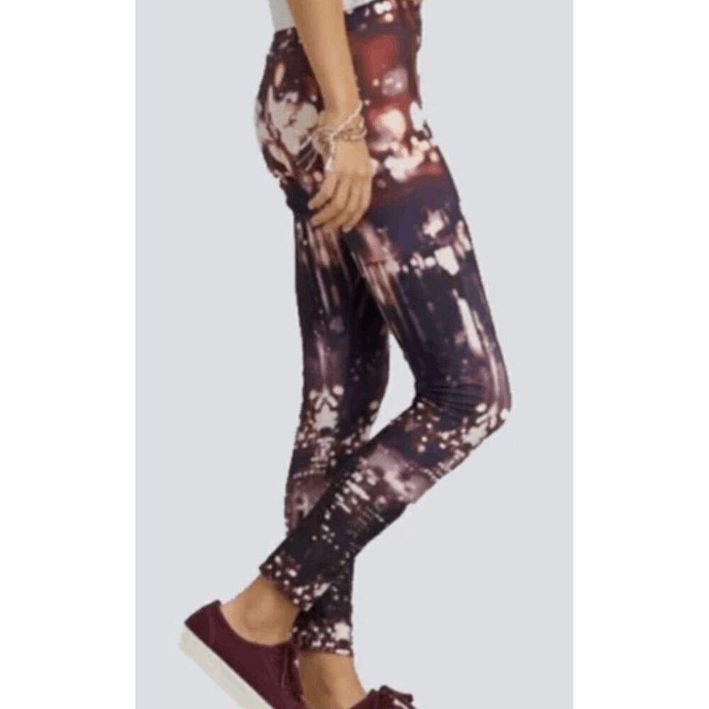 American Eagle Women's Hi-Rise City Lights Legging Size L Elastic Waist Yoga Act